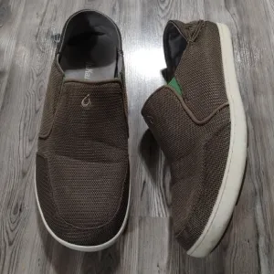 Olukai Nohea Moku Mesh Men’s Brown Slip On Sneaker Shoes Size 11.5
