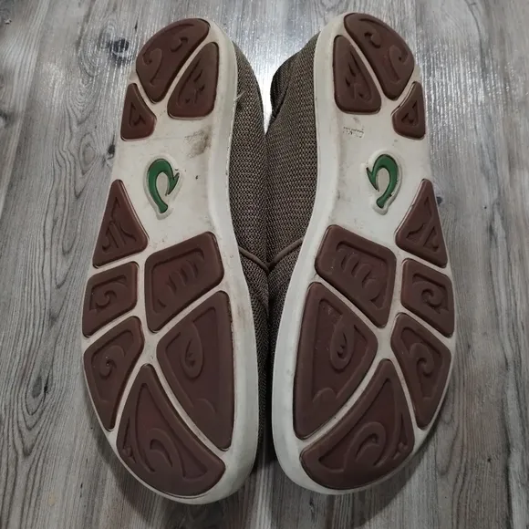 Olukai Nohea Moku Mesh Men’s Brown Slip On Sneaker Shoes Size 11.5
