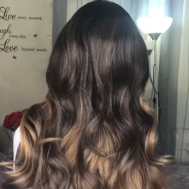 Ombre Blonde Brazilian Heat Resistant Wigs