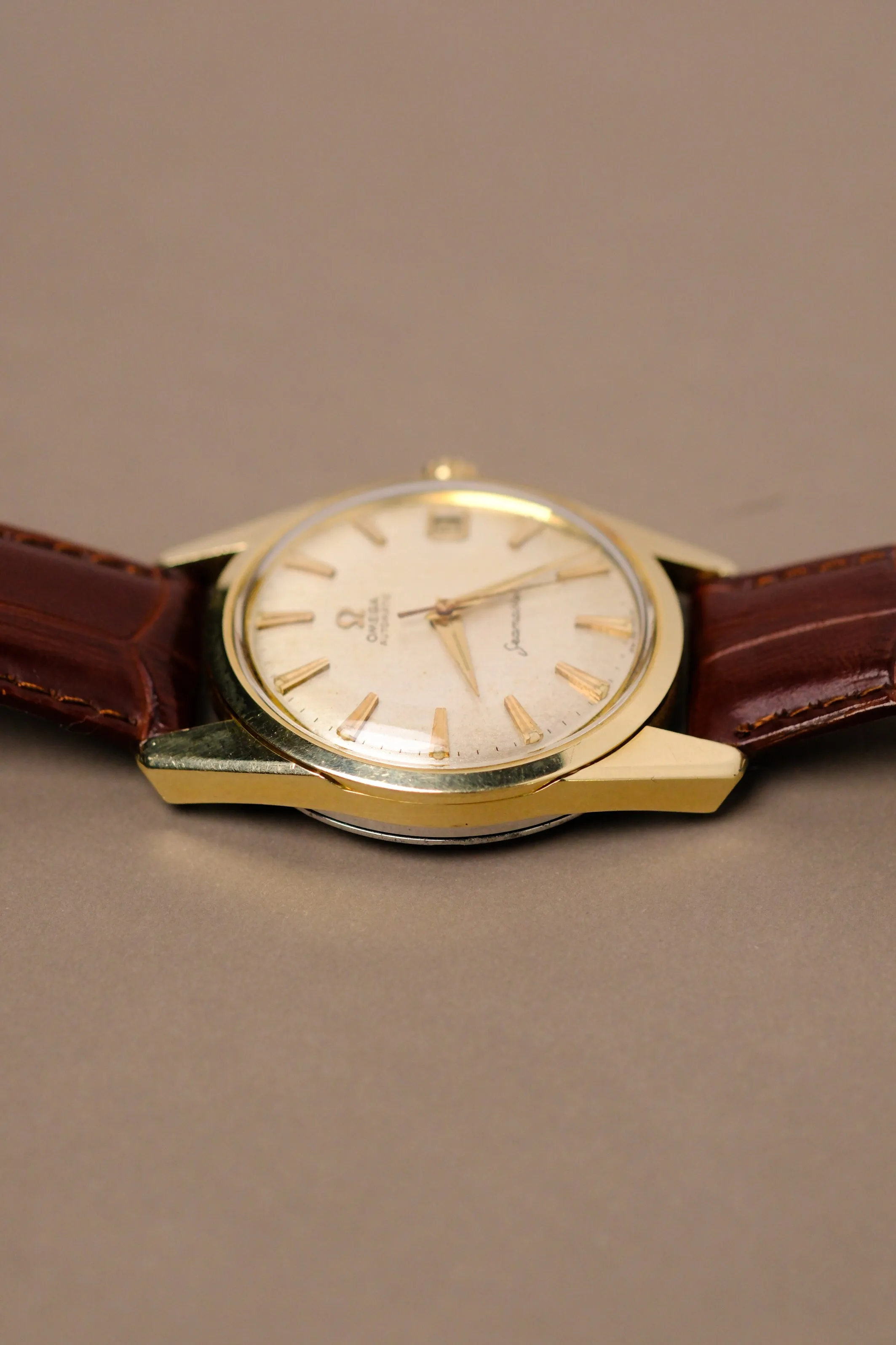 Omega Seamaster 14700 14K Gold Capped & Brushed Silver Dial - 1960's