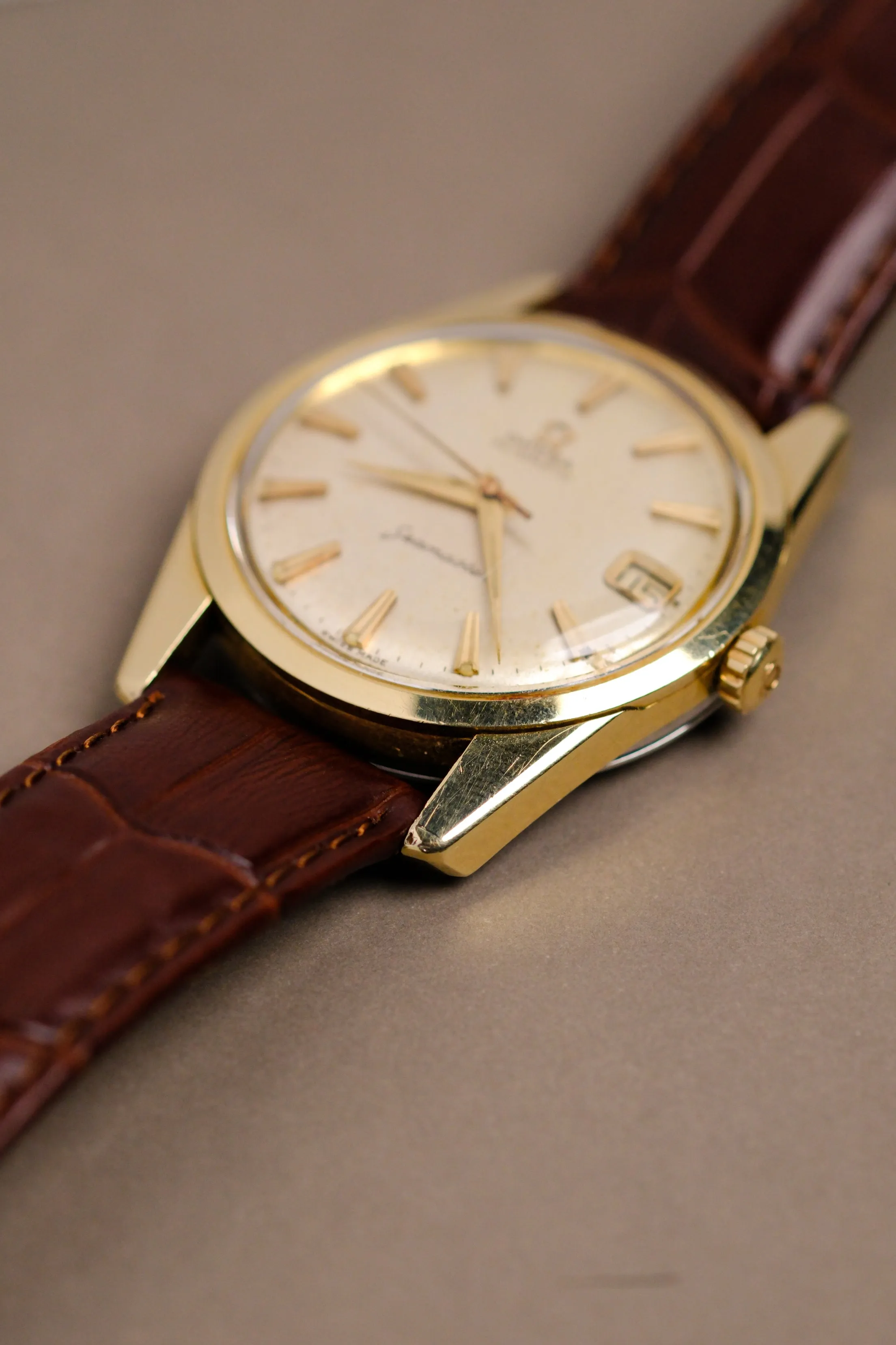 Omega Seamaster 14700 14K Gold Capped & Brushed Silver Dial - 1960's