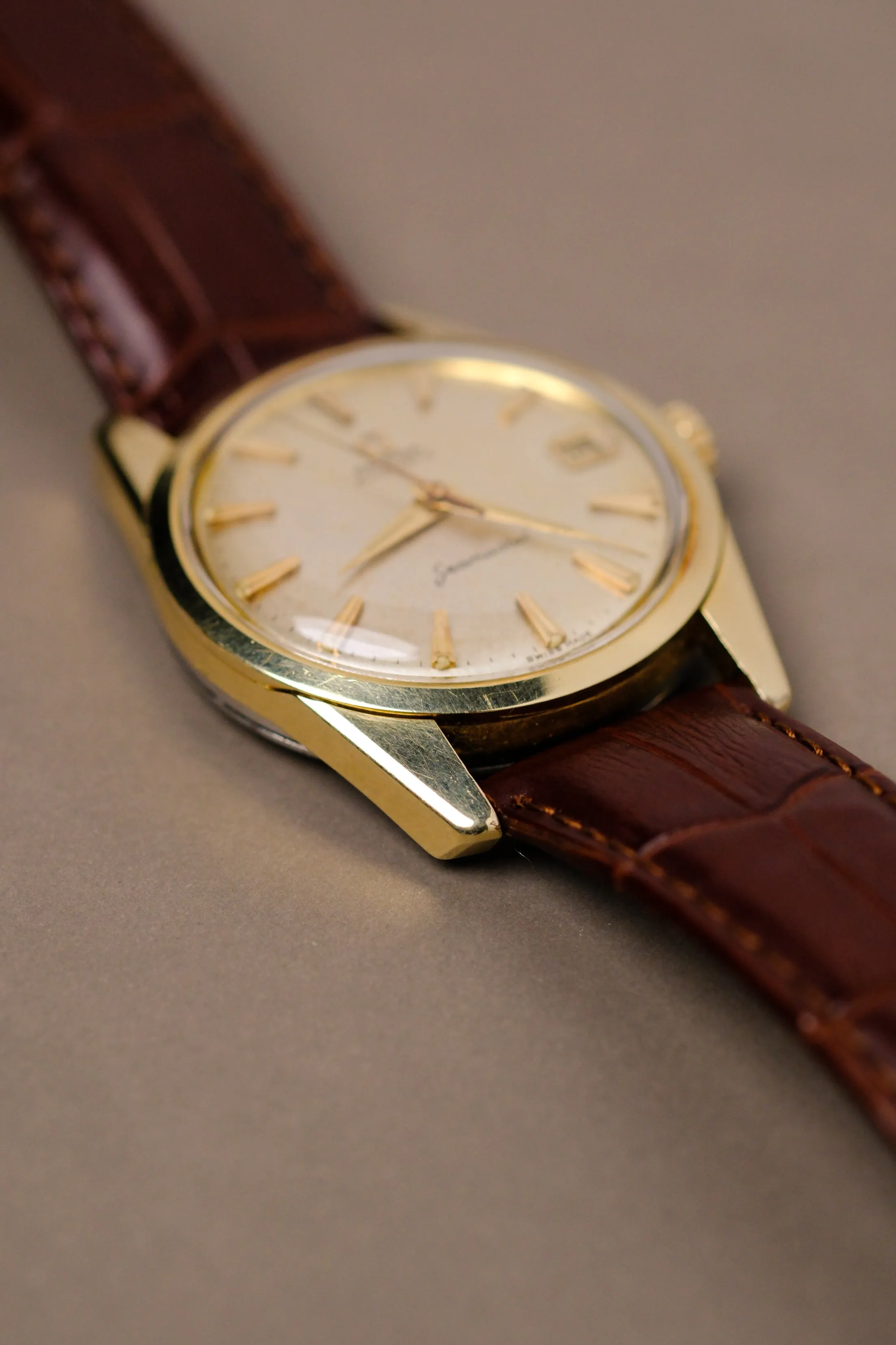 Omega Seamaster 14700 14K Gold Capped & Brushed Silver Dial - 1960's