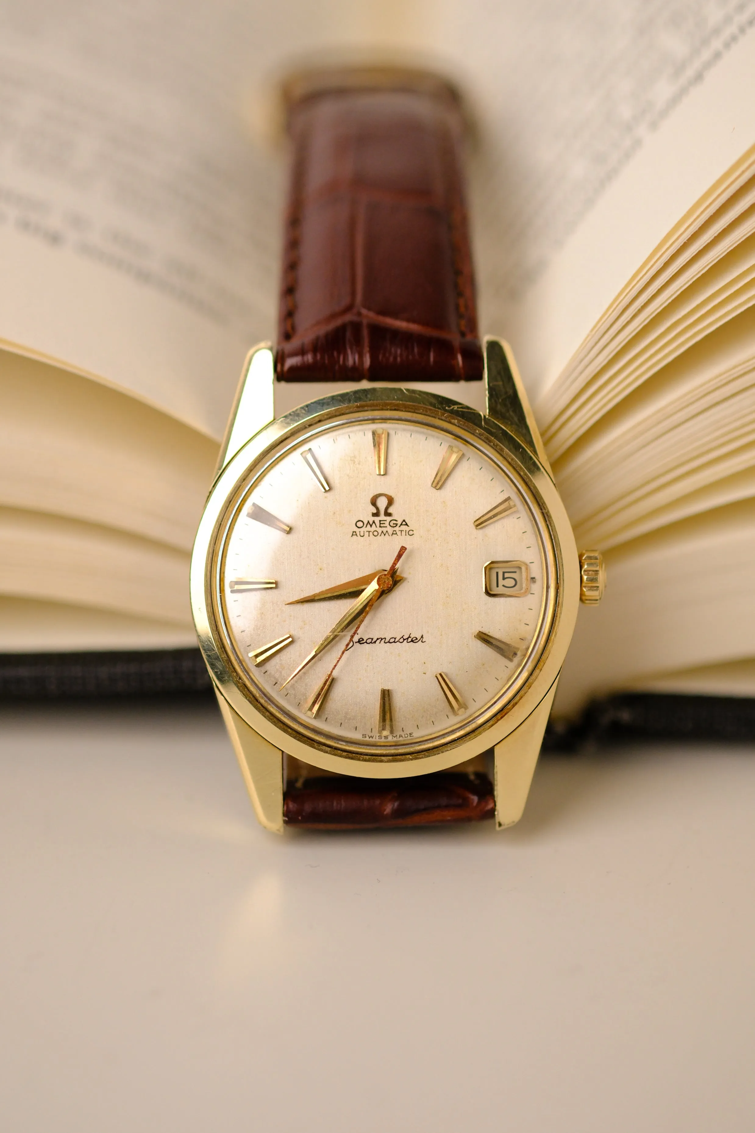 Omega Seamaster 14700 14K Gold Capped & Brushed Silver Dial - 1960's