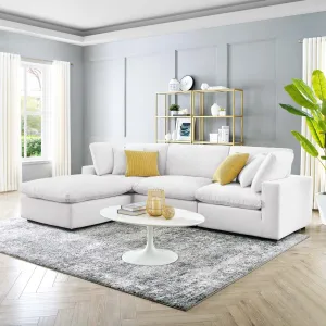 On A Cloud Sectional - White Velvet