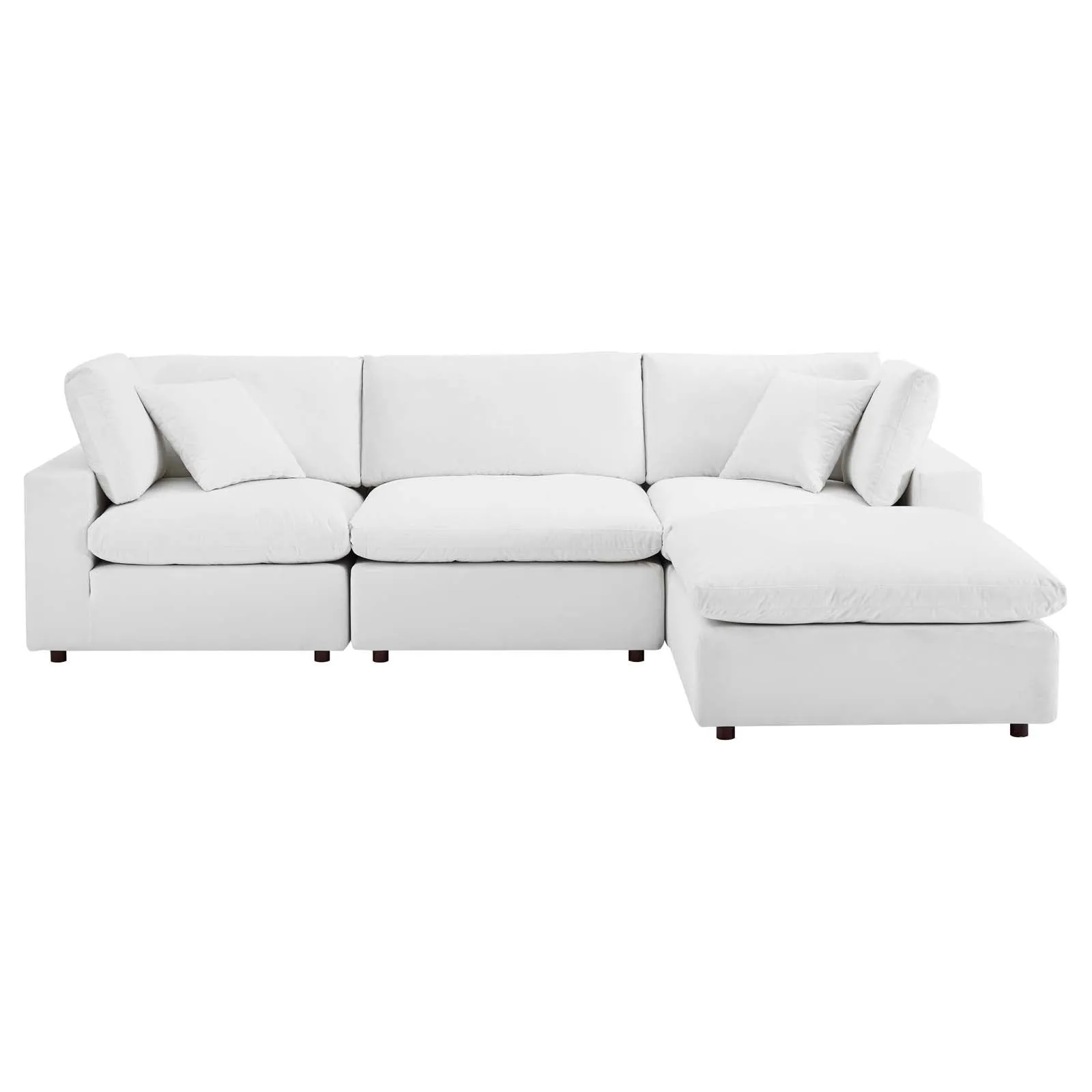On A Cloud Sectional - White Velvet