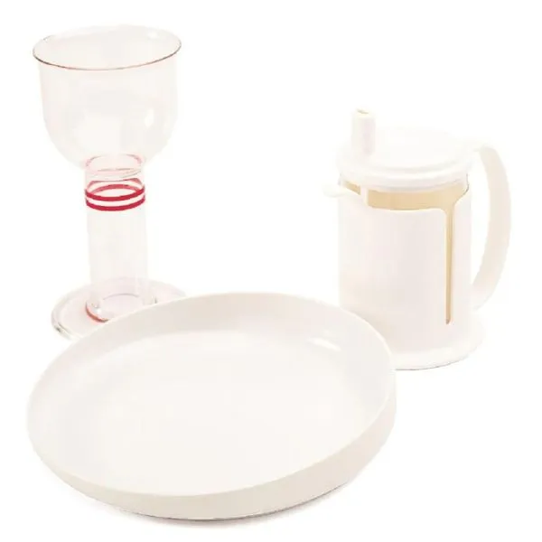 One Handed Plate with Raised Edge
