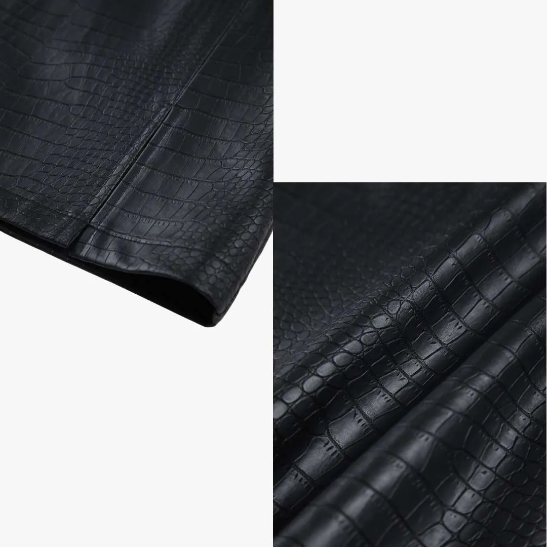 Onyx™ | Faux Leather Textured Mini Skirt