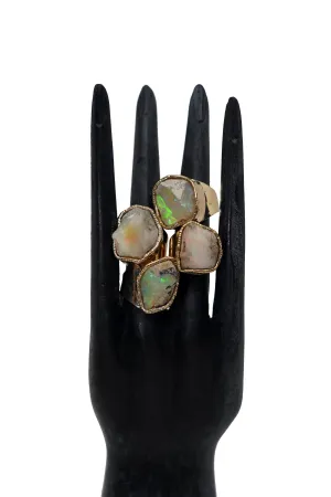 opal cuff ring