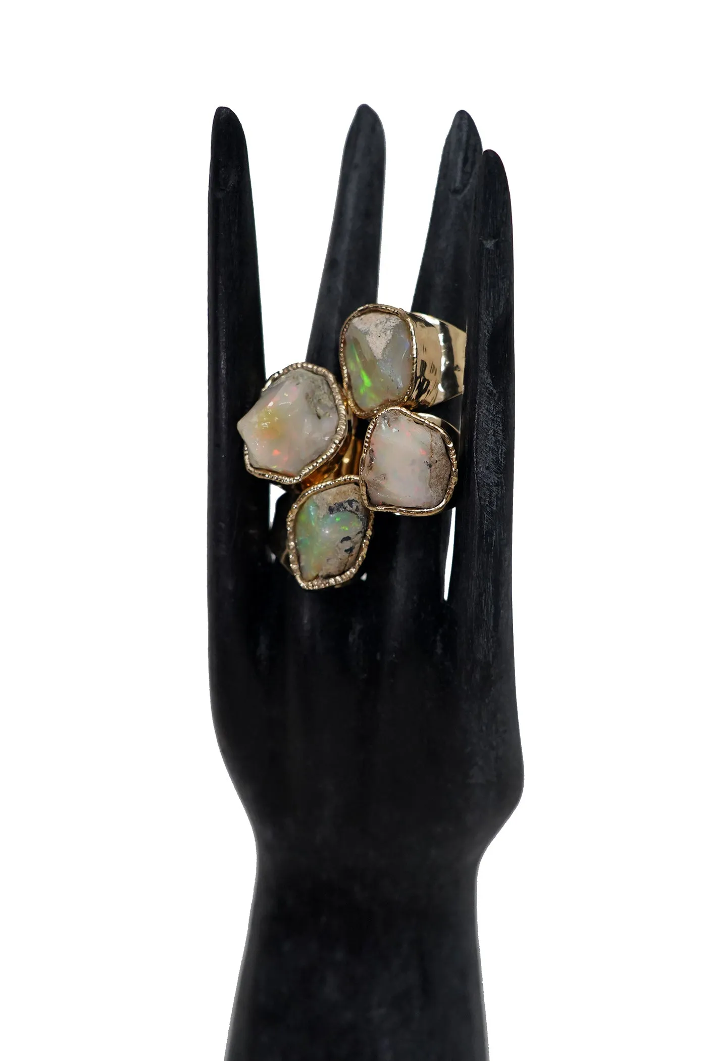 opal cuff ring