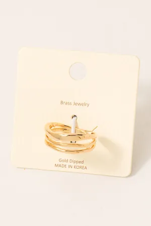 Open Band Multiple Layered Gold Ring