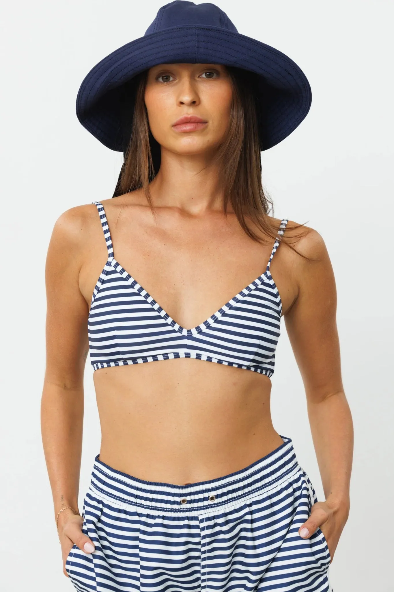 Orca ATA Top Navy Stripes