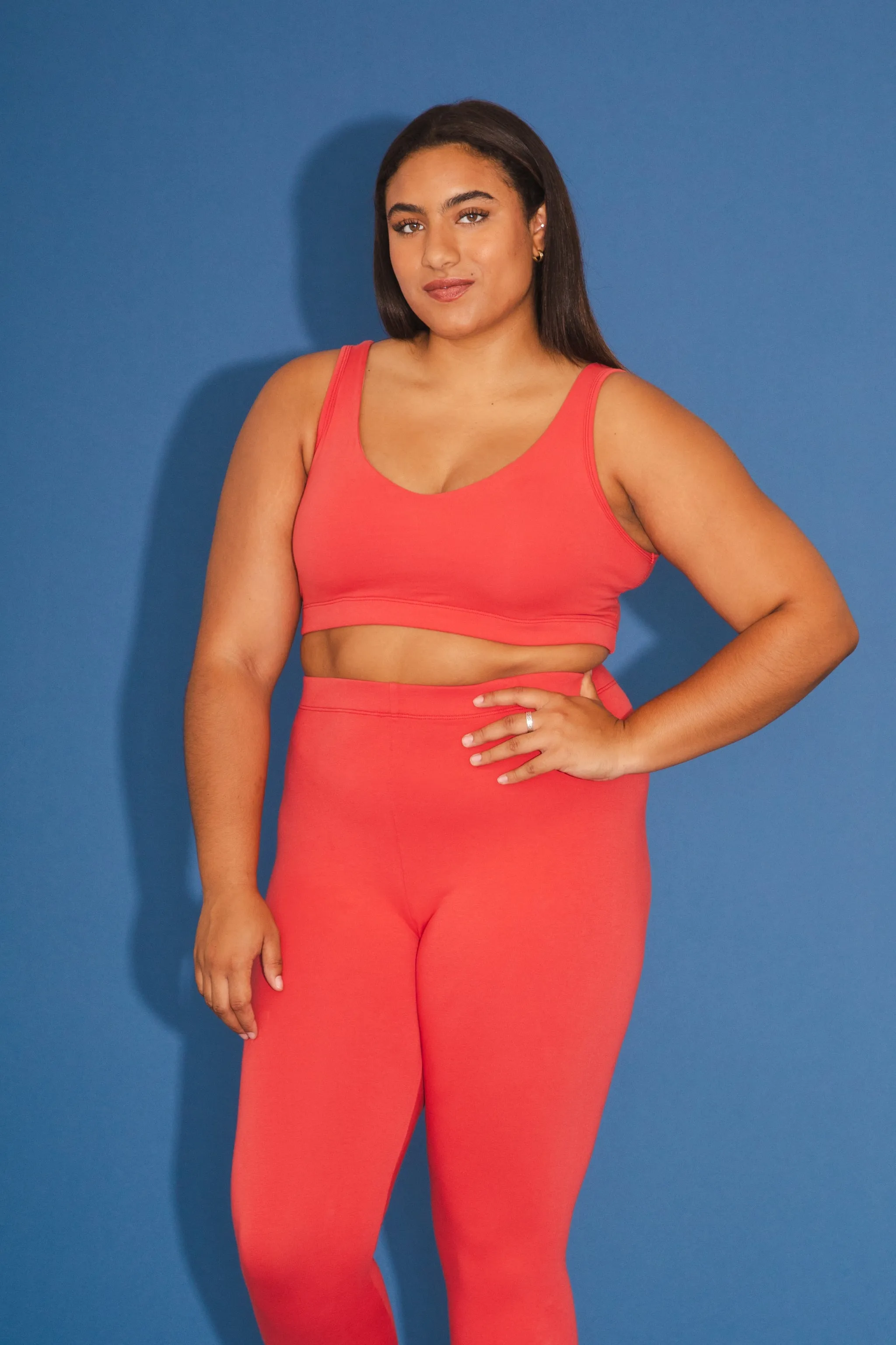 Organic Bra in Cherry