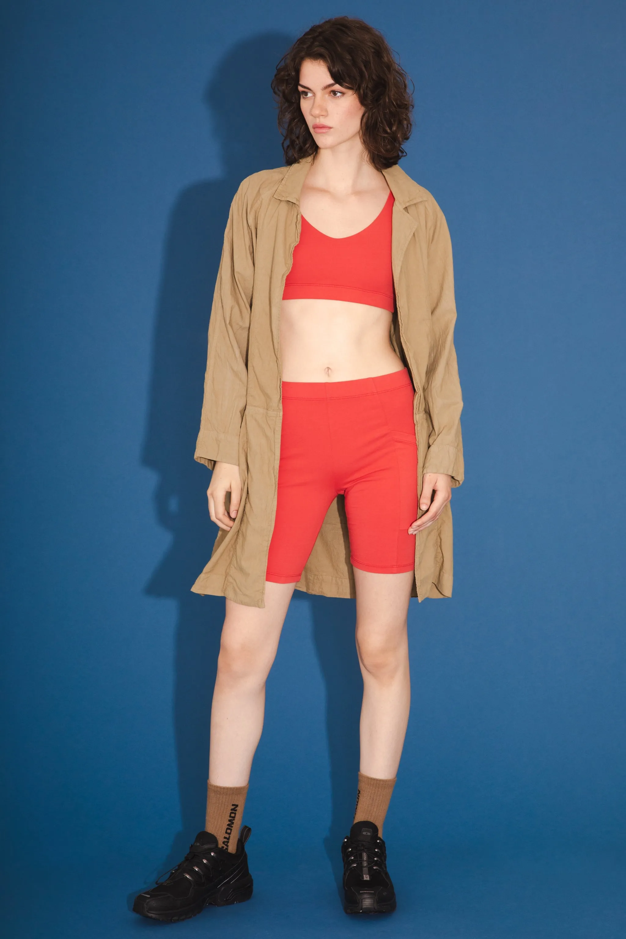 Organic Bra in Cherry