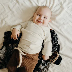 Organic Waffle Knit Jogger - Brown