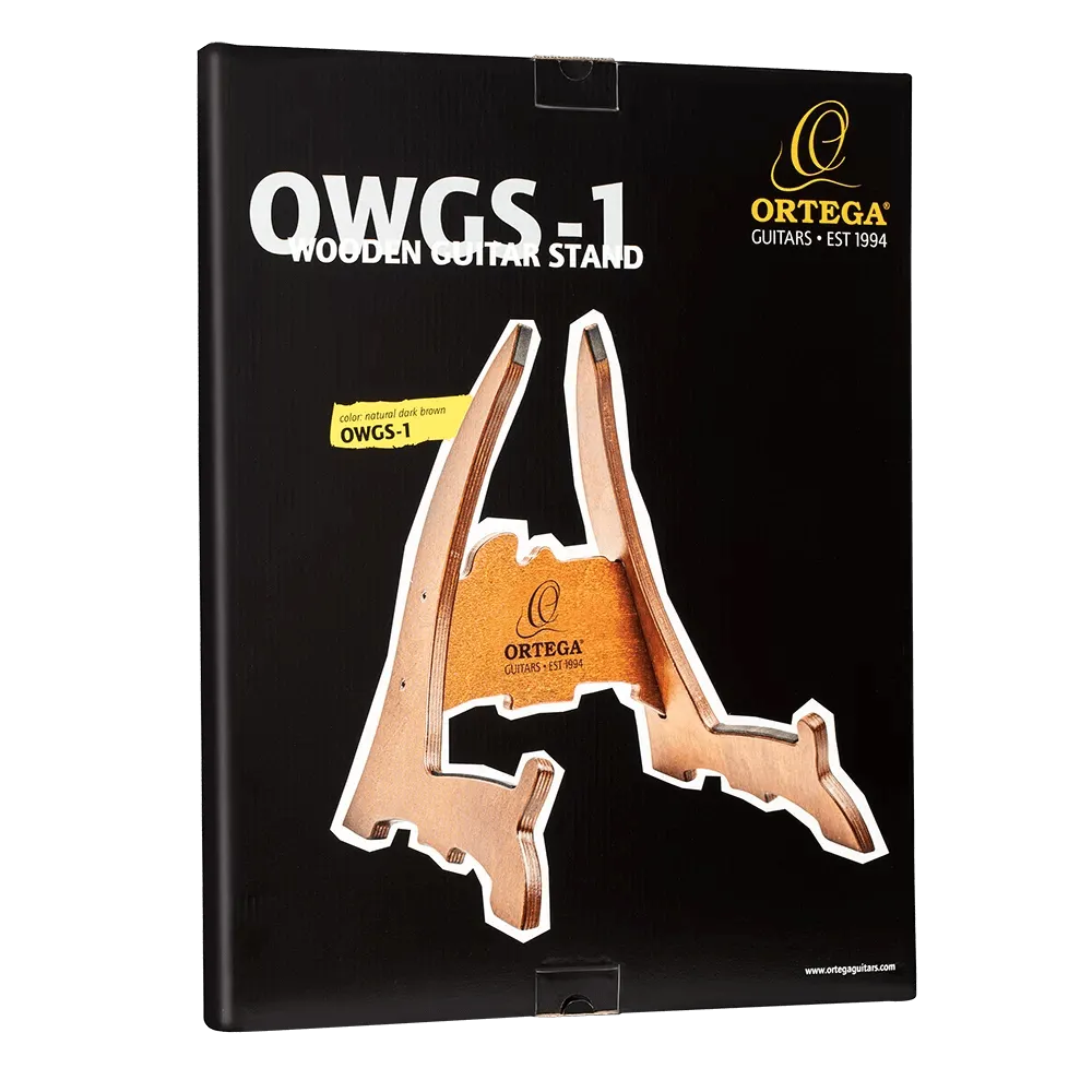ORTEGA Guitar Stand Layered Birch Wood Dark Brown