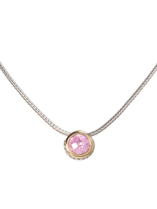 Oval Link Collection CZ Solitaire Necklace