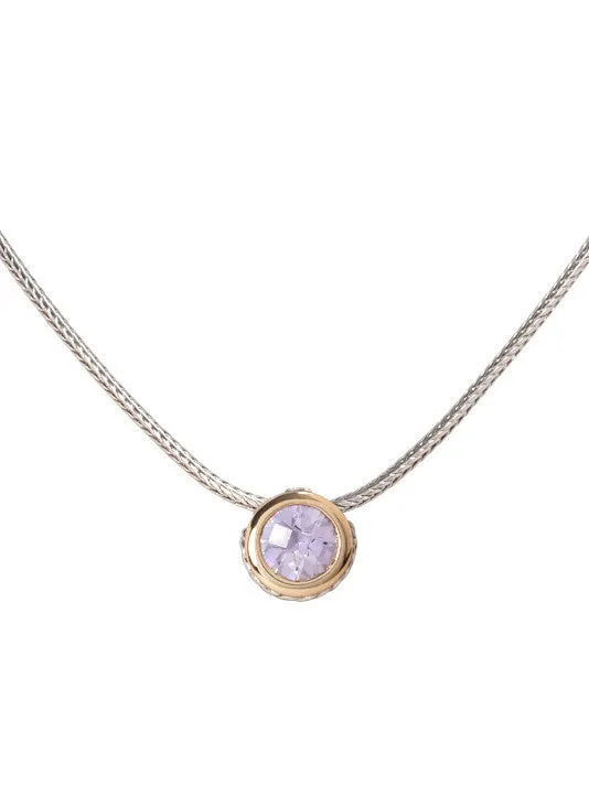 Oval Link Collection CZ Solitaire Necklace