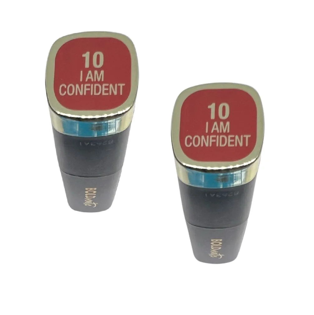Pack of 2 Milani Bold Color Statement Matte Lipstick, I Am Confident 10