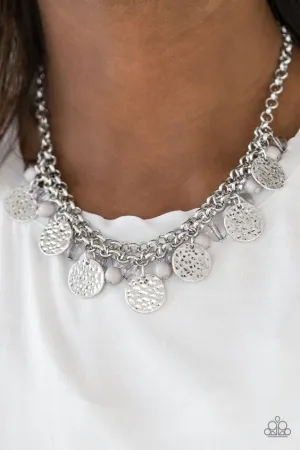 Paparazzi - Beachfront Babe - Silver Necklace