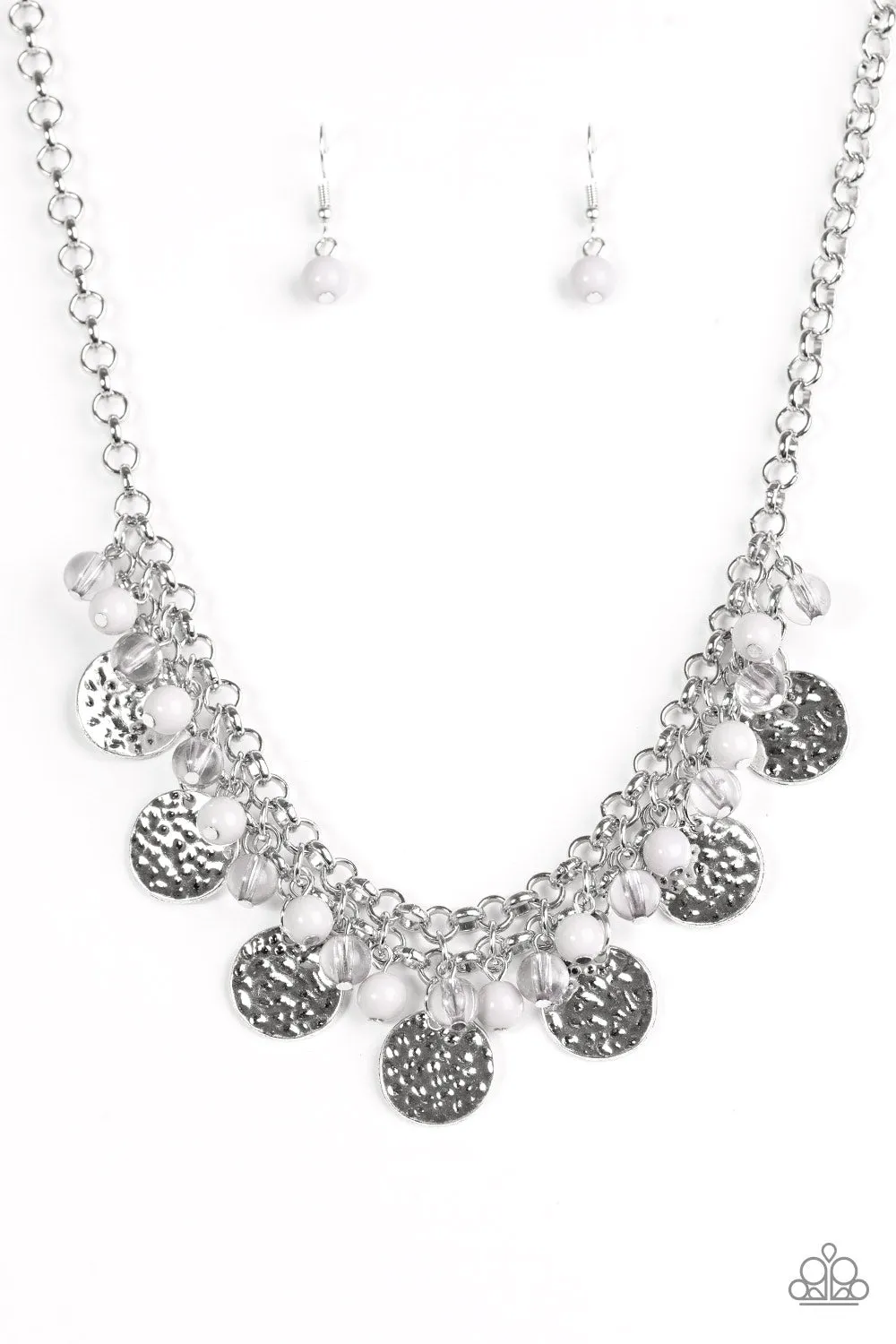 Paparazzi - Beachfront Babe - Silver Necklace