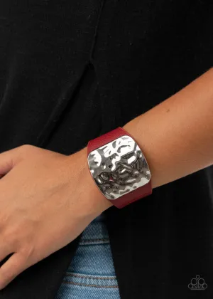 Paparazzi Brighten Up - Red Wrap Bracelet