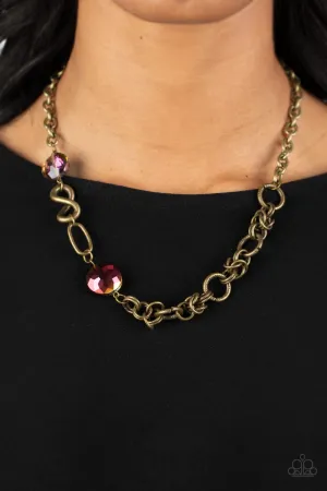 Paparazzi Celestially Celtic - Brass Necklace