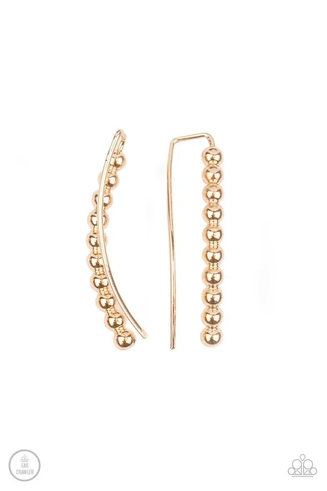 Paparazzi Climb On Earrings Gold (Ear Crawlers)