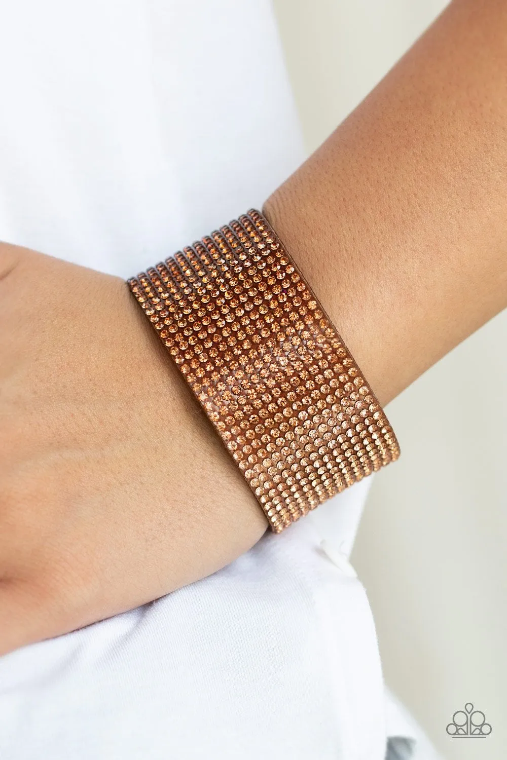 Paparazzi Fade Out - Brown Bracelet