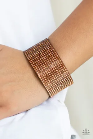 Paparazzi Fade Out - Brown Bracelet