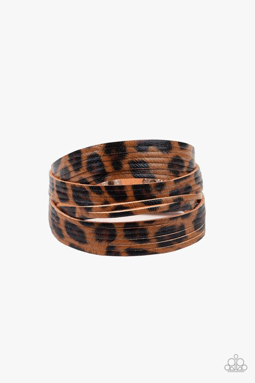 Paparazzi Hey GRRirl - Brown Wrap Bracelet