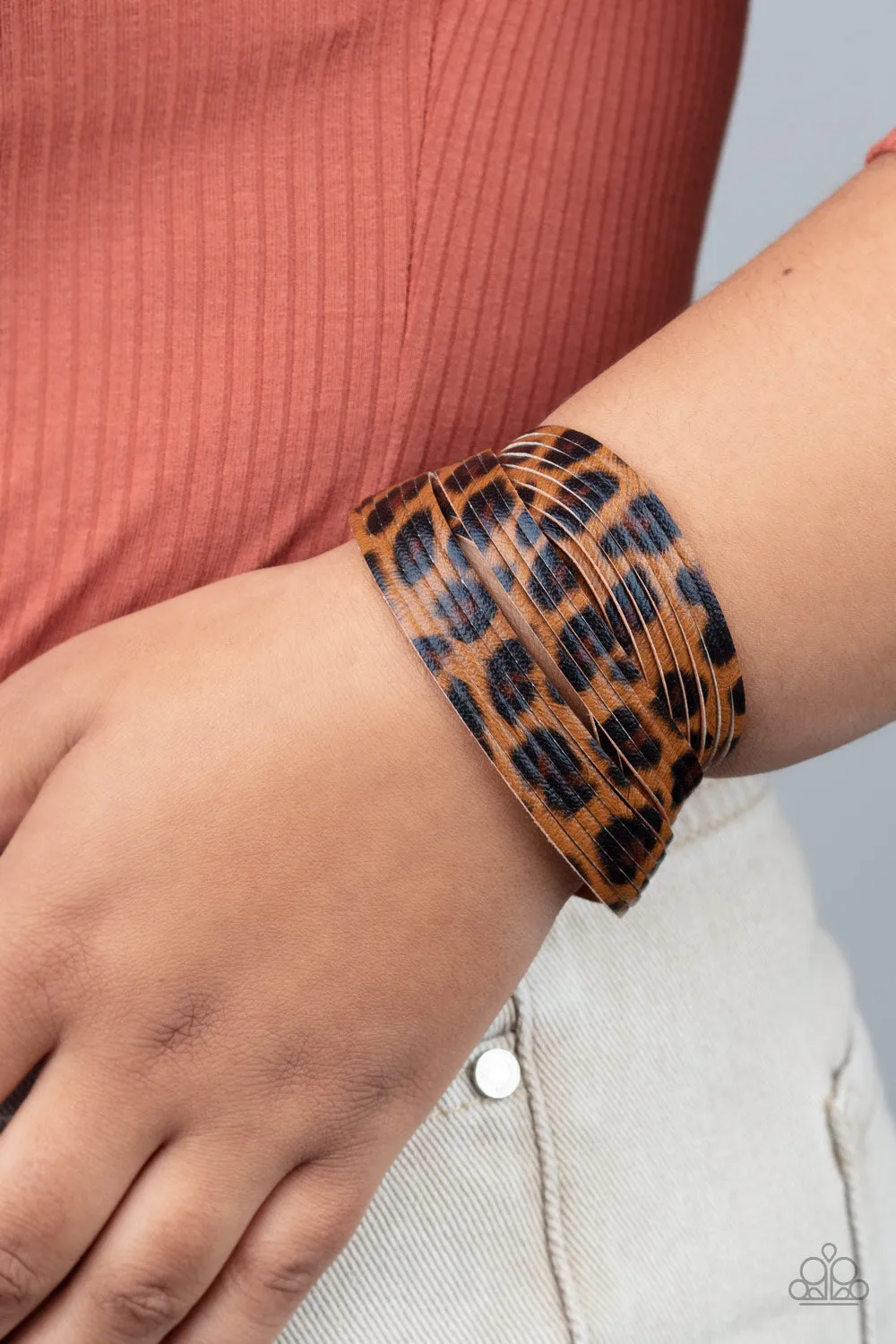 Paparazzi Hey GRRirl - Brown Wrap Bracelet