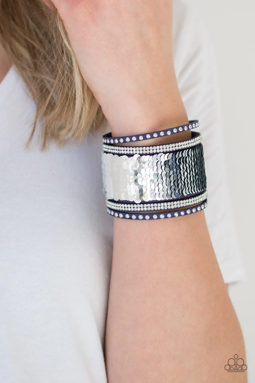 Paparazzi -Mermaids Have More Fun - Blue Bracelet