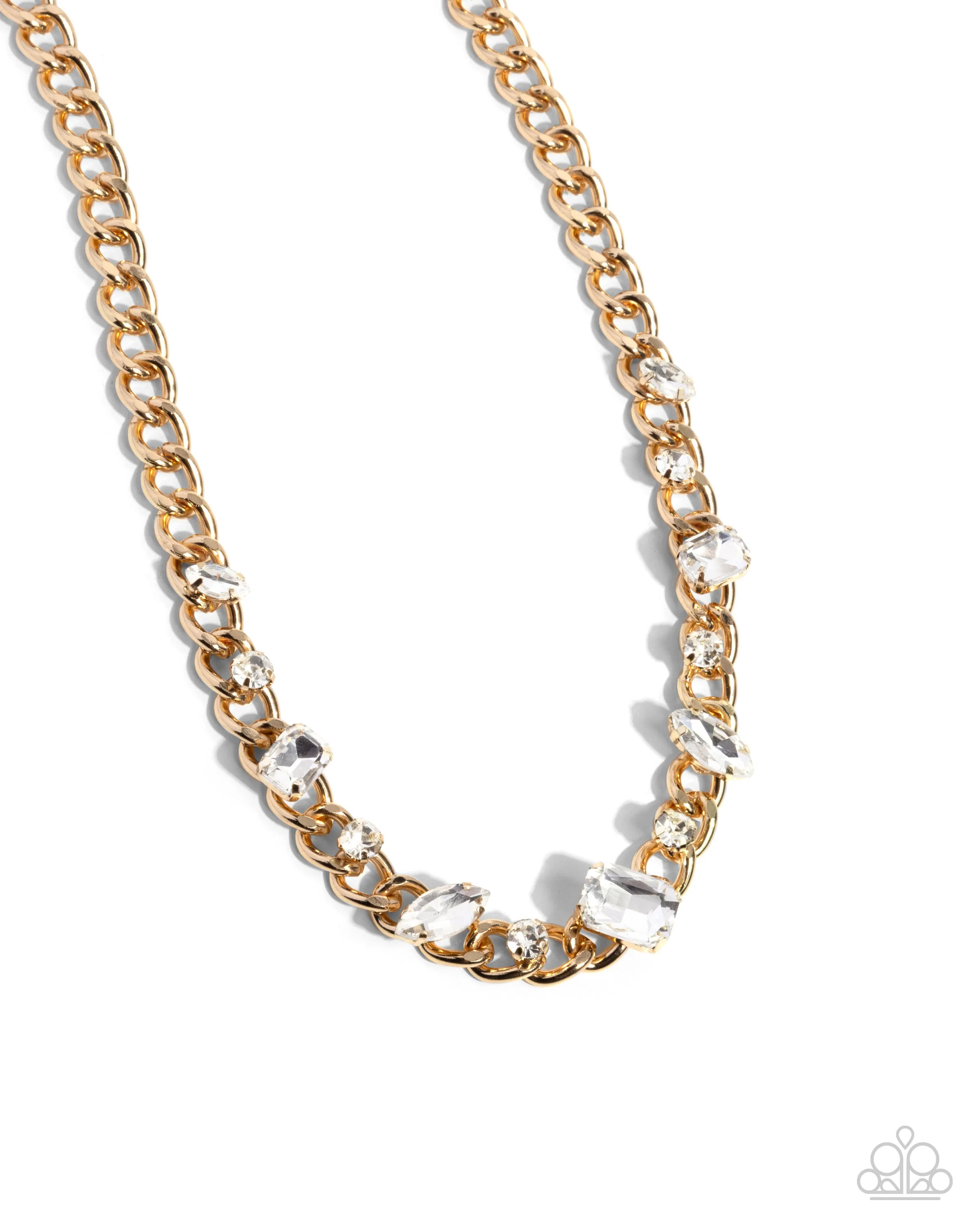 Paparazzi Pronged Perfection - Gold Necklace
