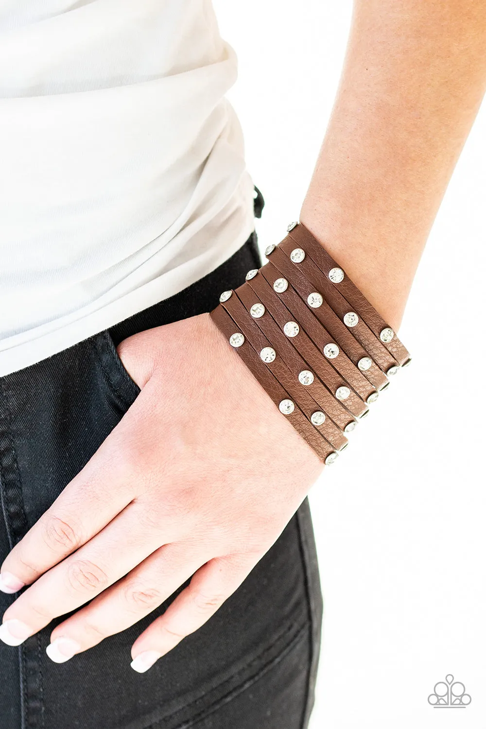 Paparazzi -Sass Squad - Brown Bracelet
