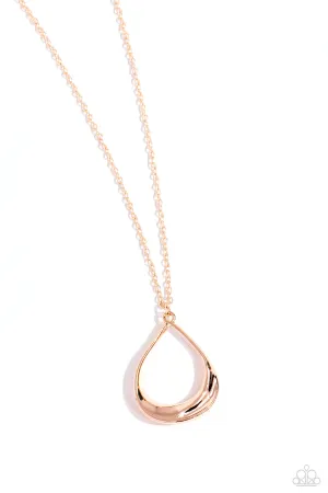 Paparazzi Subtle Season - Rose Gold Necklace