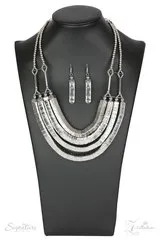 Paparazzi - The Heidi - Silver Signature Necklace