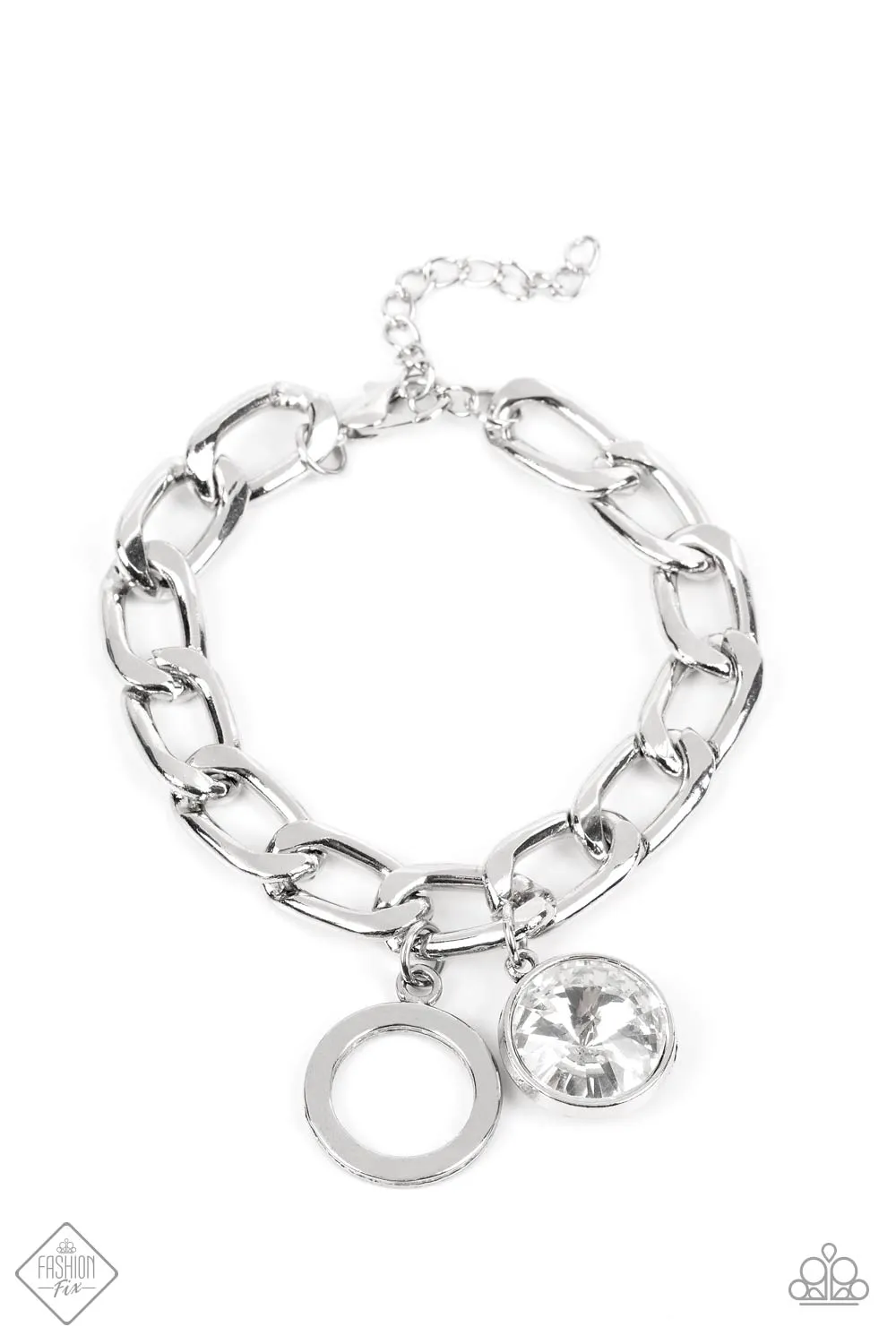 Paparazzi -- Unyielding Roar - White Bracelet
