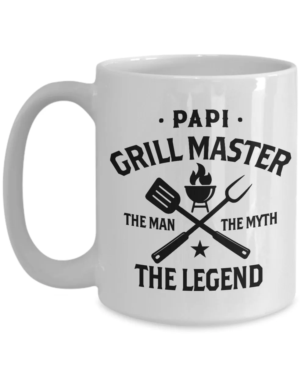 Papi Grillmaster The Man The Myth The Legend Mug Coffee Cup Funny Gift