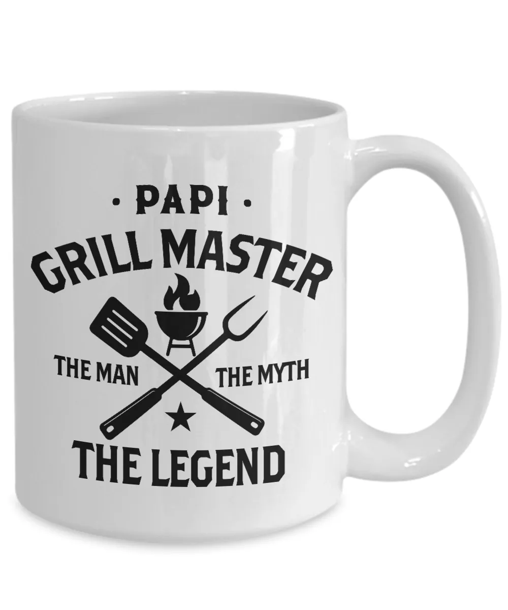 Papi Grillmaster The Man The Myth The Legend Mug Coffee Cup Funny Gift