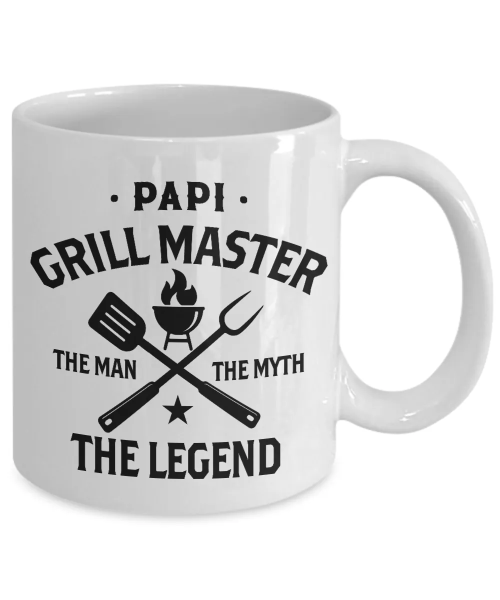 Papi Grillmaster The Man The Myth The Legend Mug Coffee Cup Funny Gift