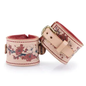 Paradise Red Blossom Padded Cuffs