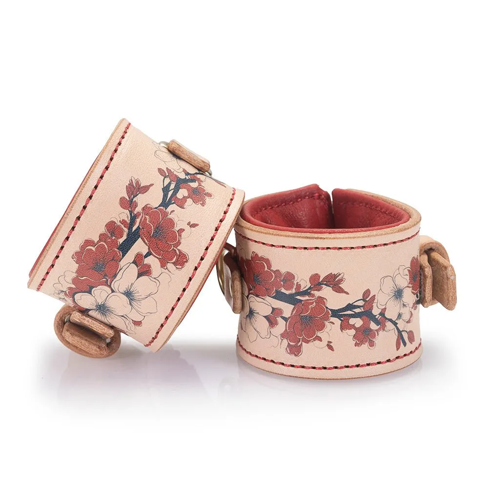 Paradise Red Blossom Padded Cuffs