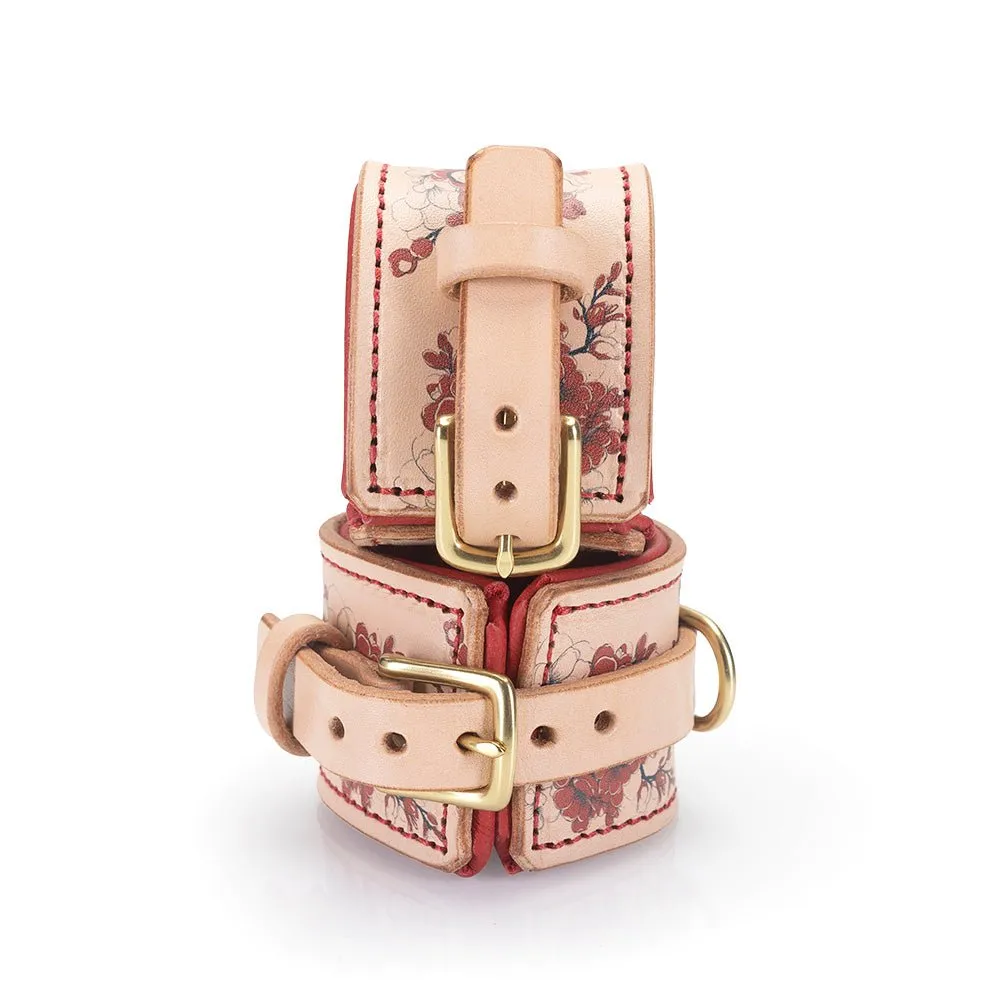 Paradise Red Blossom Padded Cuffs