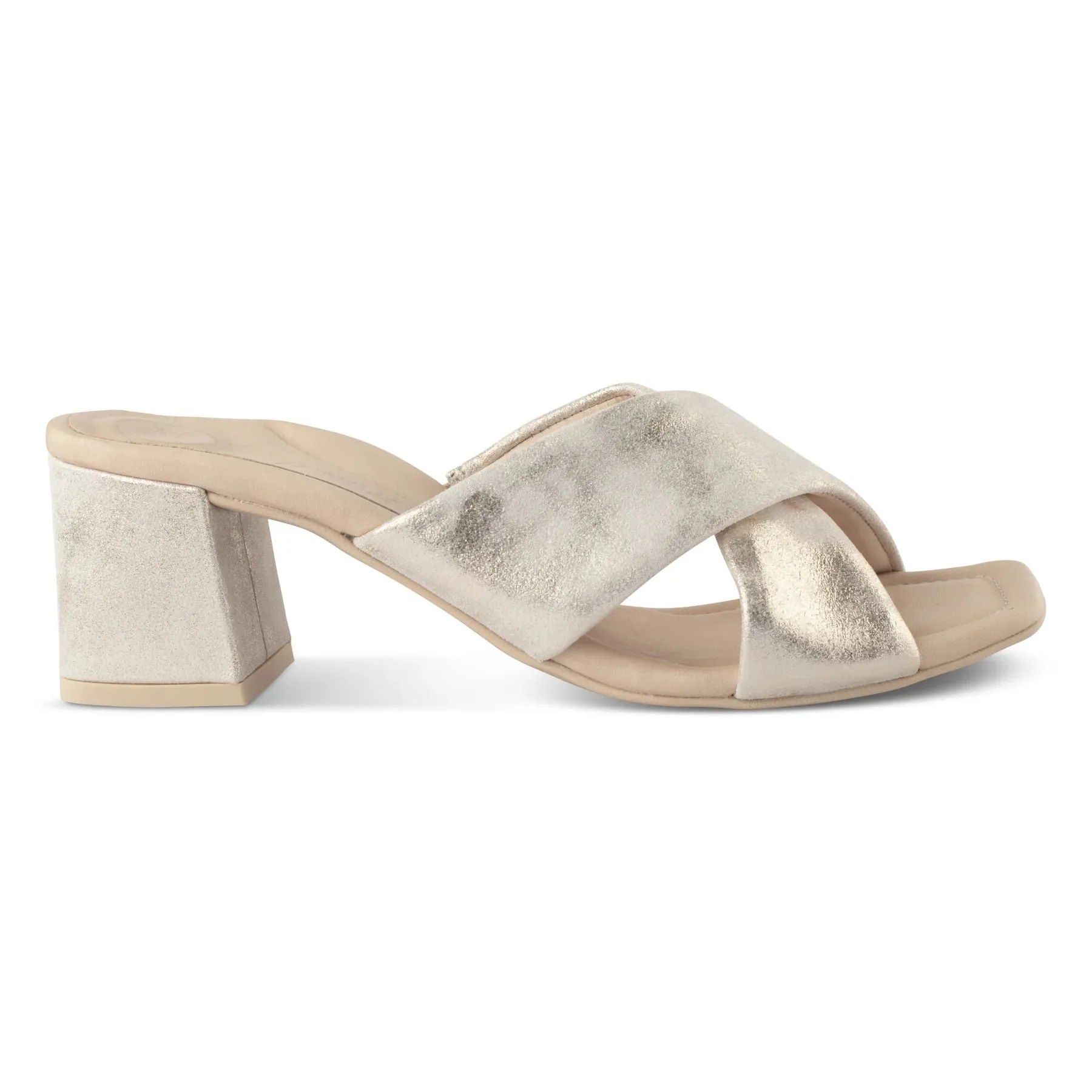 Paul Green Lauren Sandal in Mineral Metallic