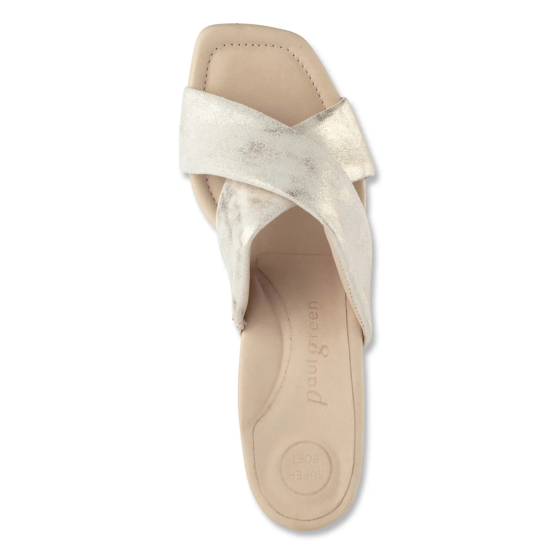 Paul Green Lauren Sandal in Mineral Metallic