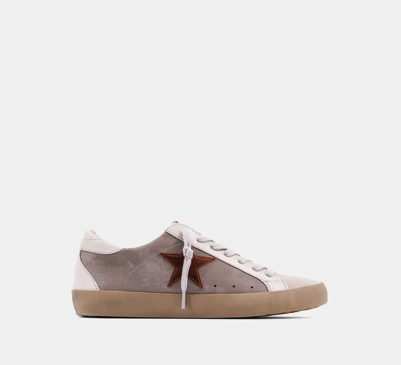 Paula Taupe Denim Star Sneakers