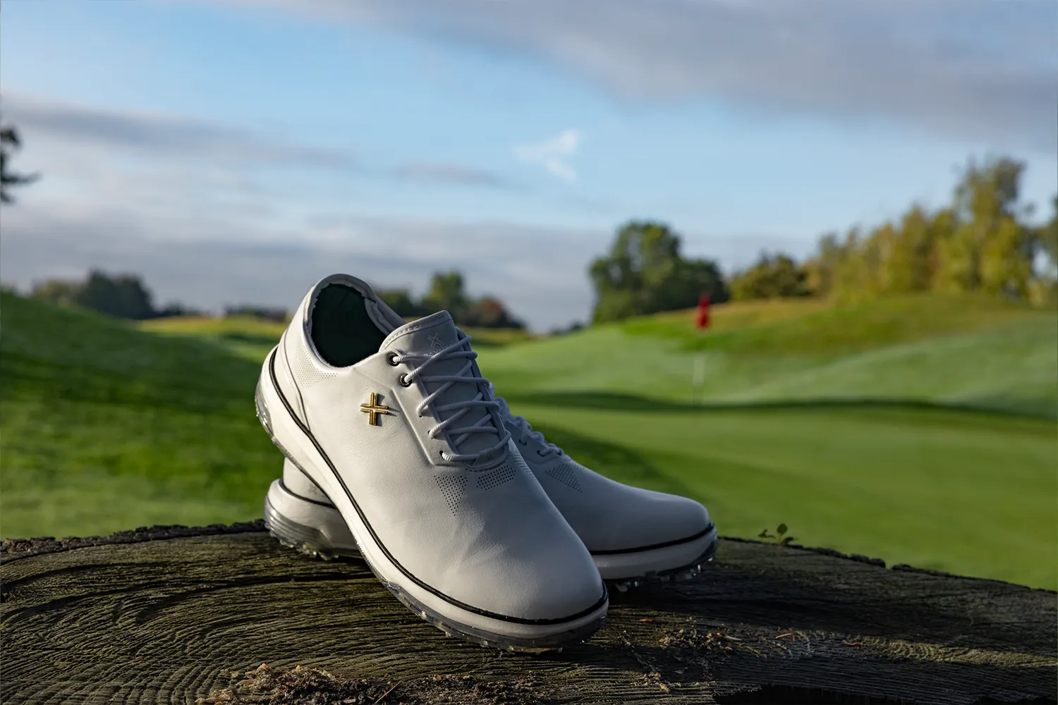 PAYNTR X-Eighty-Seven SC Spiked Golf Shoes- White
