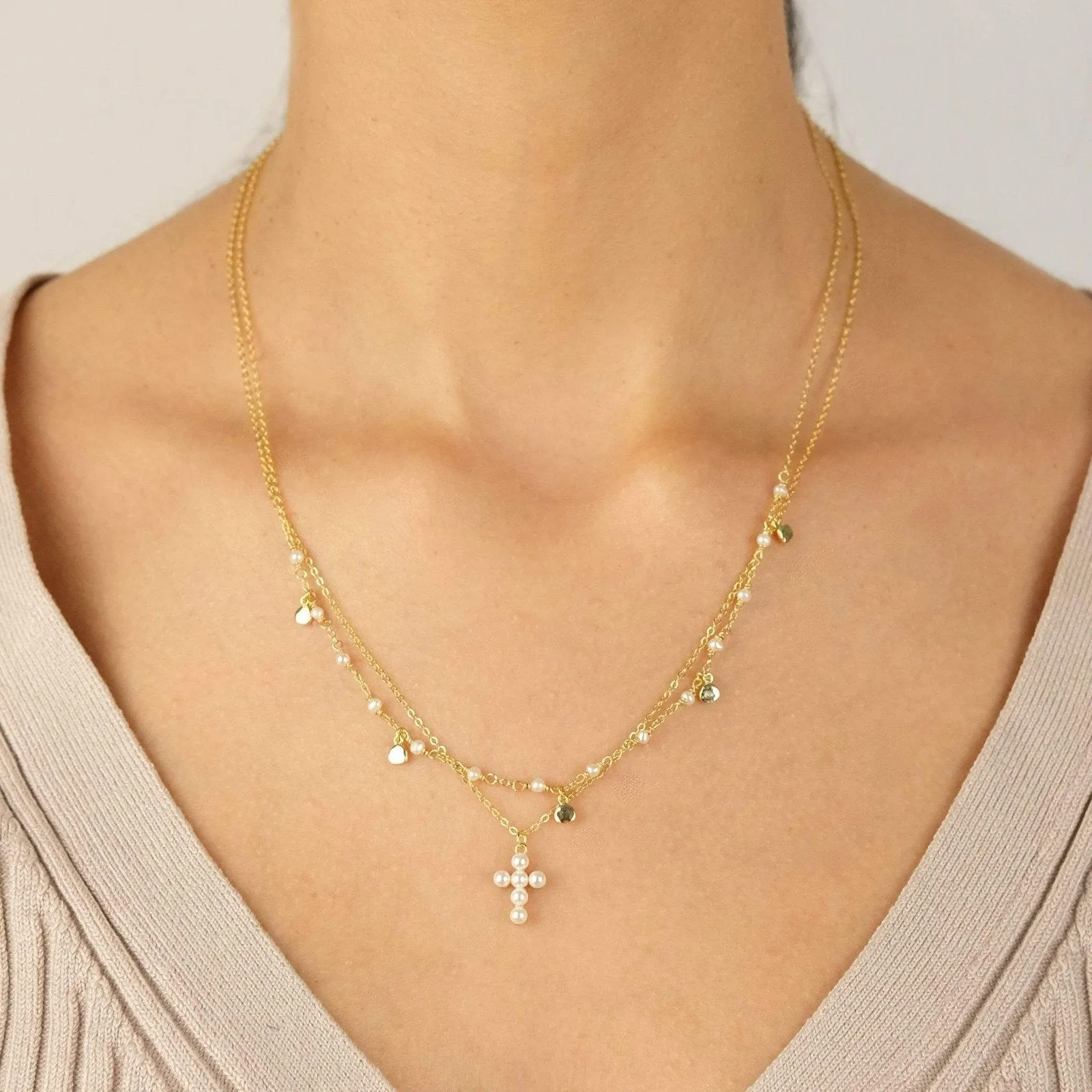 Pearl Cross Pendant