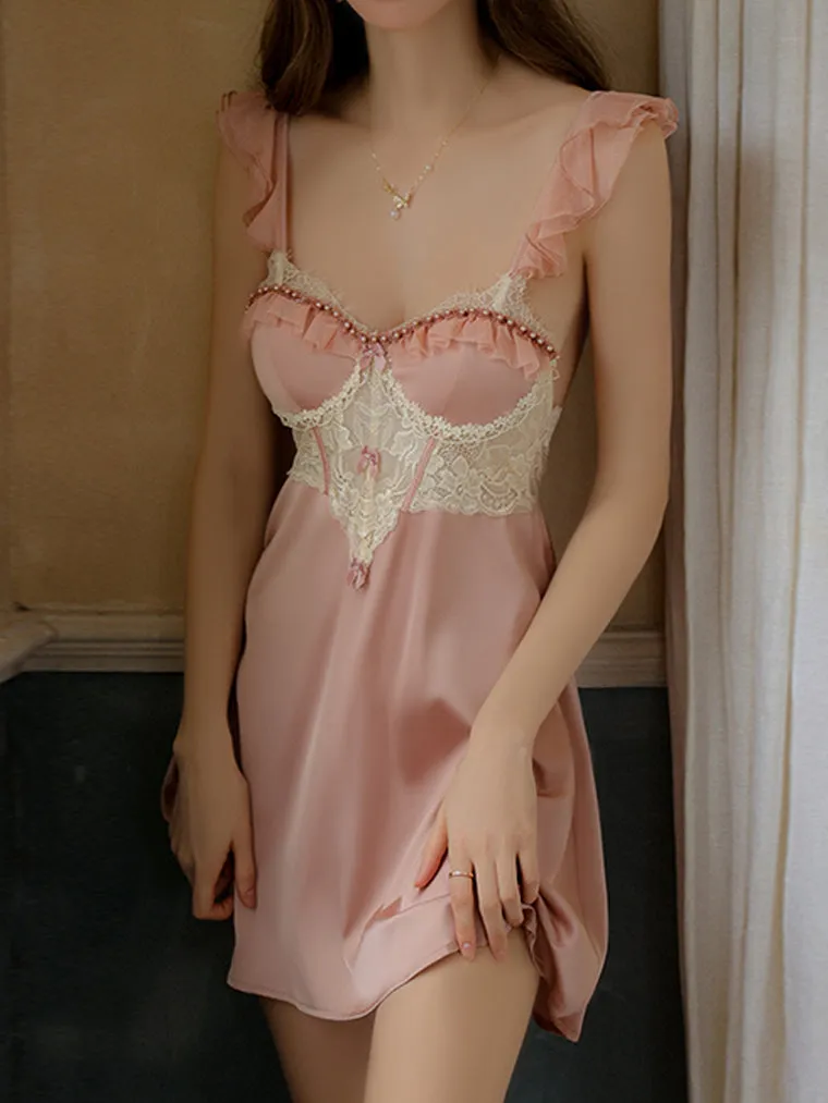 Pearl Lace Panel Slip