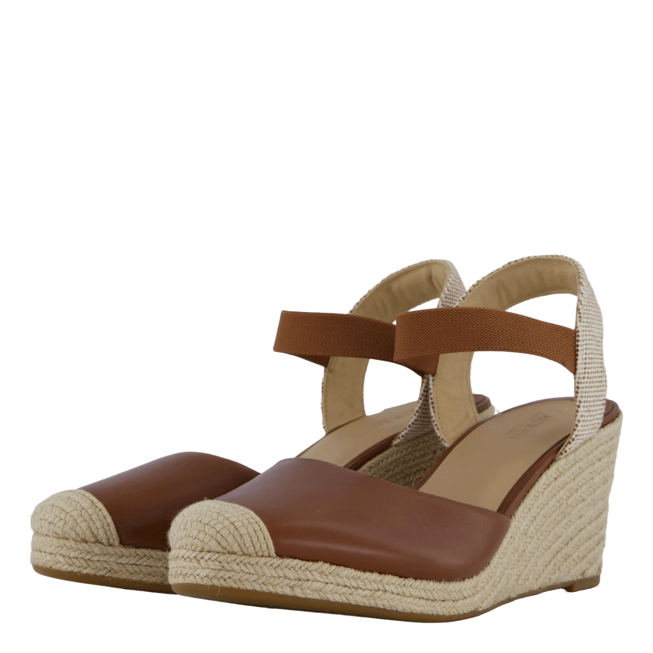 Pearle II Leather & Canvas Espadrille Deep Saddle Tan / Neutral / Deep Saddle Tan
